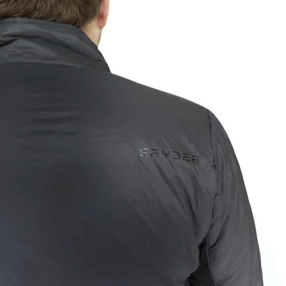 SPYDER Stealth Full Zip Hybrid ThermaWEB lightweight puffer jacket in polar Sz L - Picture 5 of 10